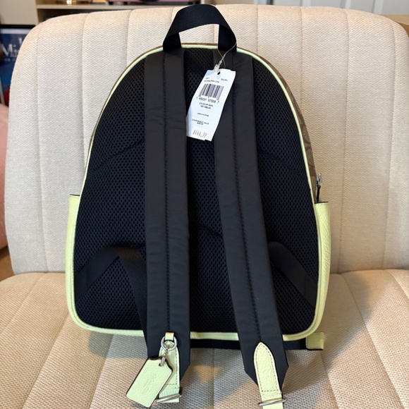 COACH Court Backpack in Signature Canvas Lime Green main image 3